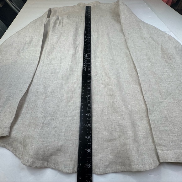 Cubavera Shirt Men Medium Off White 100%‎ Linen Classic Solid Relax Beach Summer - Picture 7 of 14